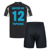 Camisa de Futebol Bayer Leverkusen Edmond Tapsoba #12 Equipamento Alternativo Infantil 2024-25 Manga Curta (+ Calças curtas)